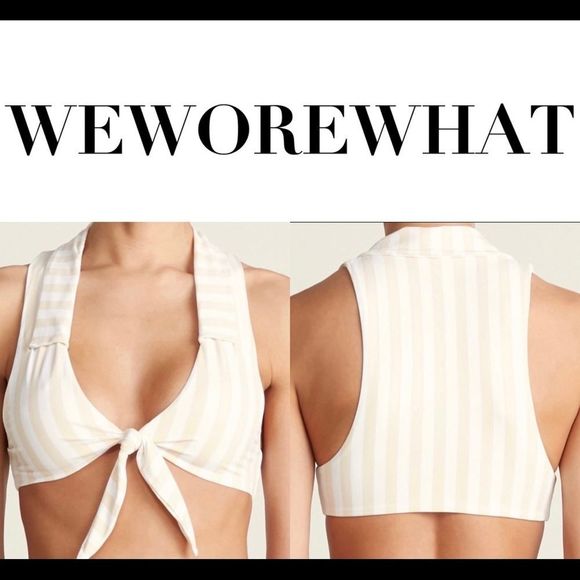 WeWoreWhat Other - NWT WeWoreWhat Onia Bikini Top Macro Stripe Salerno